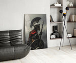 Gladiator glass print enhancing a den with statement firepower