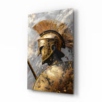Cinematic-painterly panel bringing warrior glow to a study