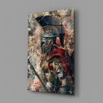 Gladiator close-up showing scarlet cape and impasto brushwork