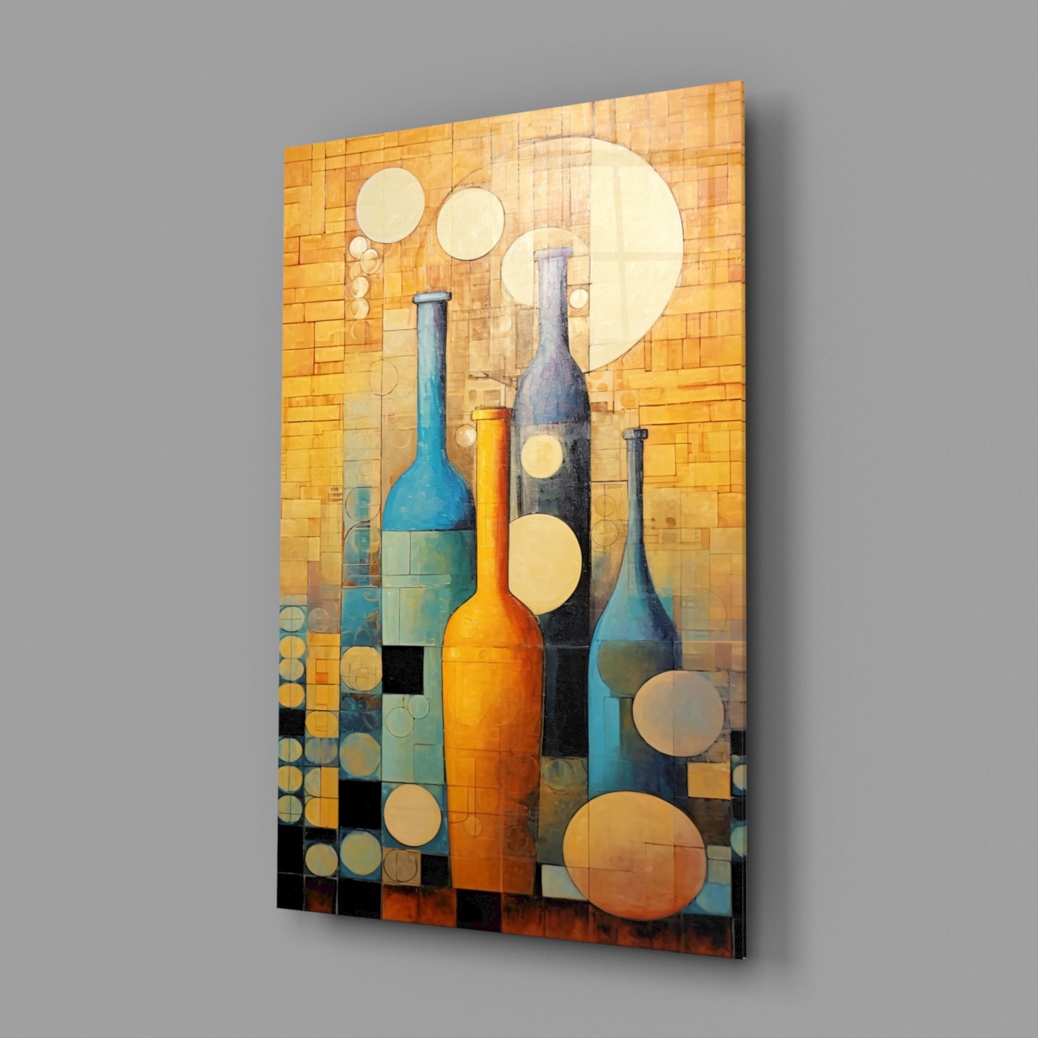 Bottles Glass Wall Art || Designer Collection.