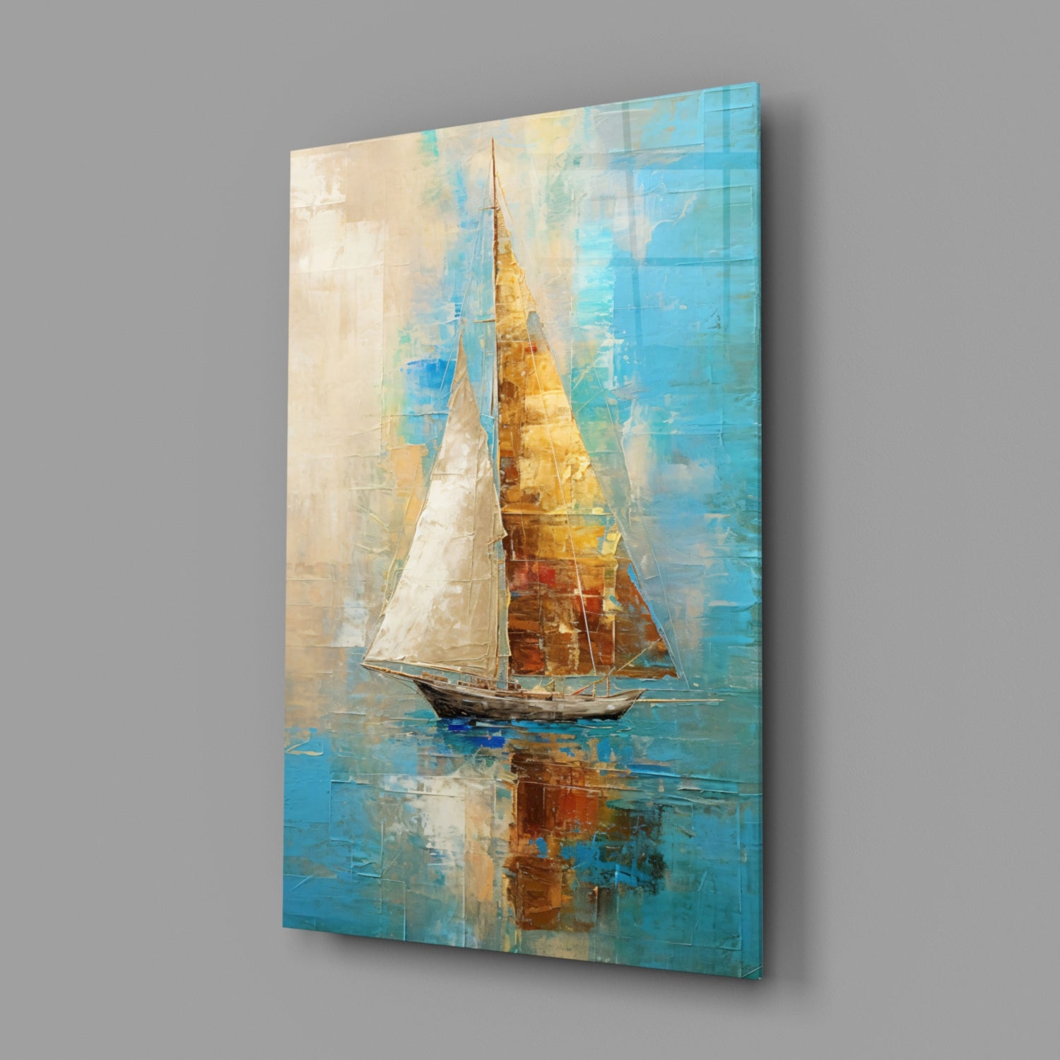Sailing Glass Wall Art || Designer Collection.