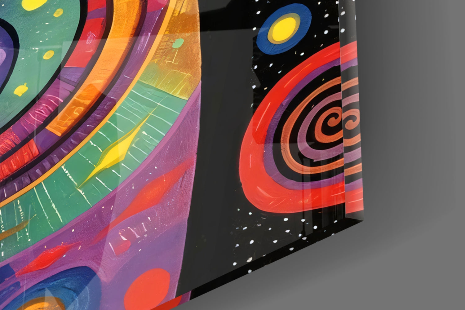 Night Cat Glass Wall Art || Designer Collection.