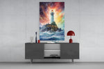 Lighthouse Glass Wall Art || Designer Collection.