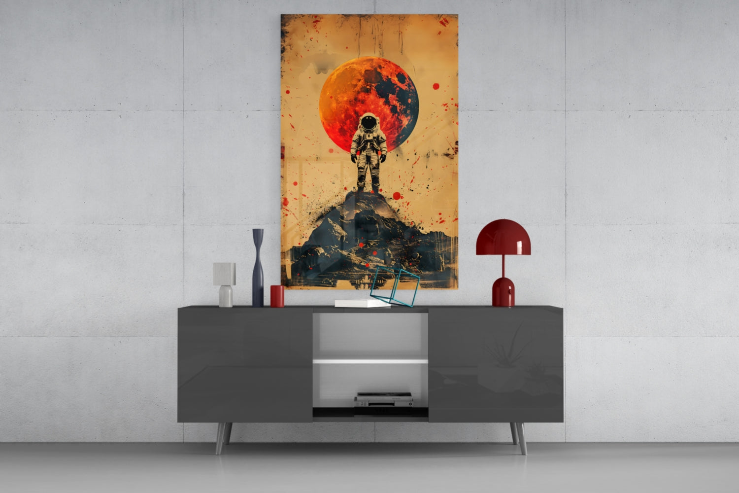 Astronaut Glass Wall Art || Designer Collection.