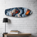 Lava Geode Abstract Glass Wall Art.
