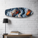 Lava Geode Abstract Glass Wall Art.