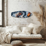Lava Geode Abstract Glass Wall Art.