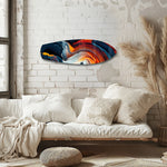 Fire and Ice Paint Swirl Glass Wall Art.