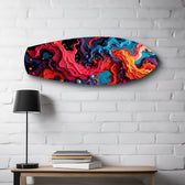 Cosmic Swirl Vibrant Abstract Glass Wall Art.