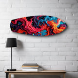 Cosmic Swirl Vibrant Abstract Glass Wall Art.