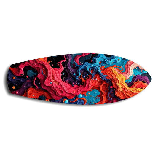 Cosmic Swirl Vibrant Abstract Glass Wall Art.