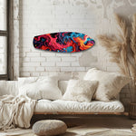 Cosmic Swirl Vibrant Abstract Glass Wall Art.