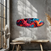 Cosmic Swirl Vibrant Abstract Glass Wall Art.