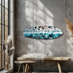 Crashing Wave Aerial Ocean Glass Wall Art.