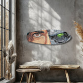 Human and Machine Cyberpunk Eye Glass Wall Art.