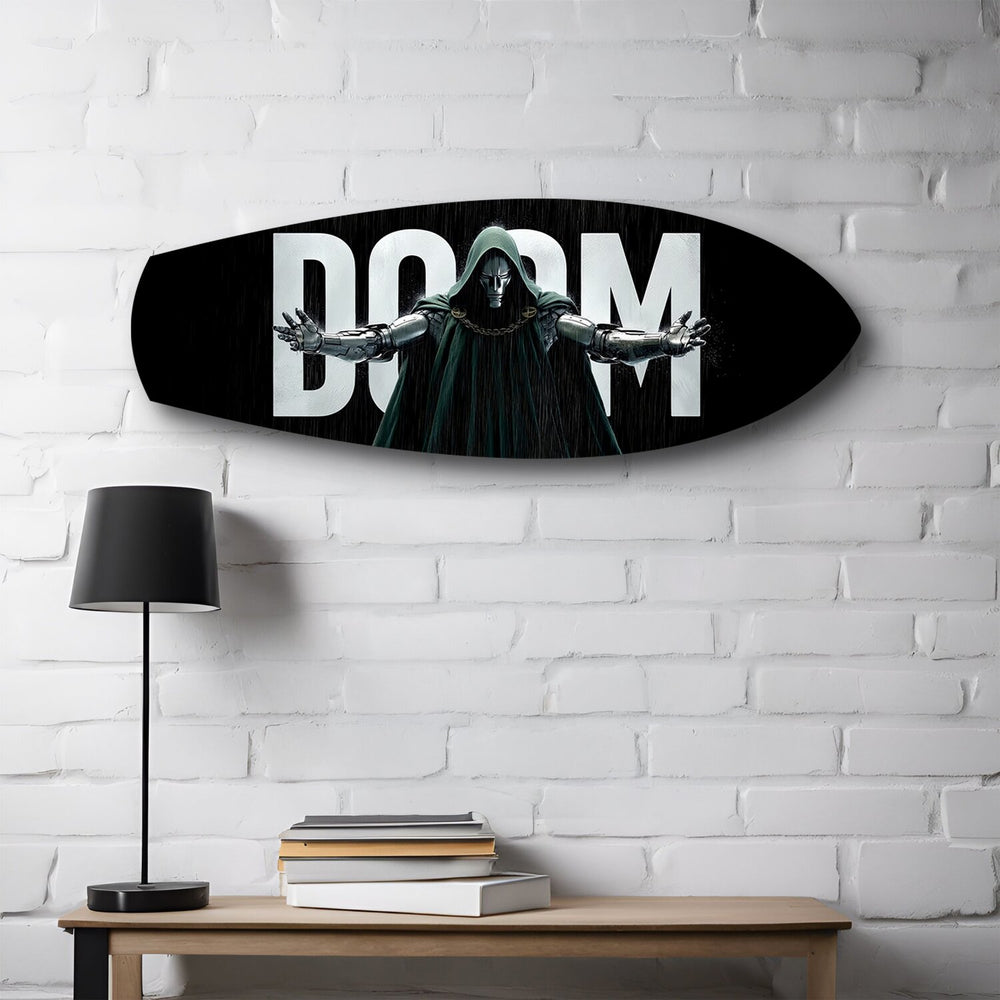 Masked Cloaked Villain Comic Glass Wall Art.