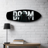 Masked Cloaked Villain Comic Glass Wall Art.
