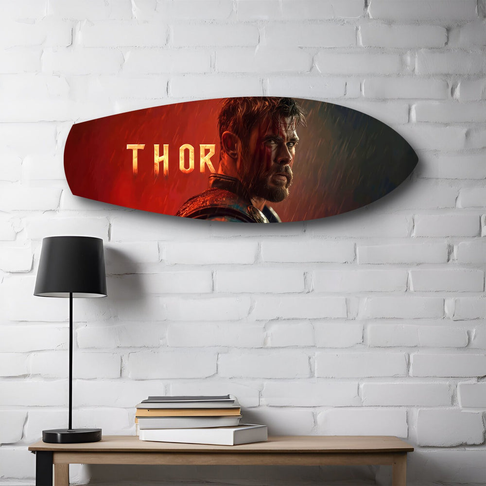 Nordic Hero Movie Poster Glass Wall Art.