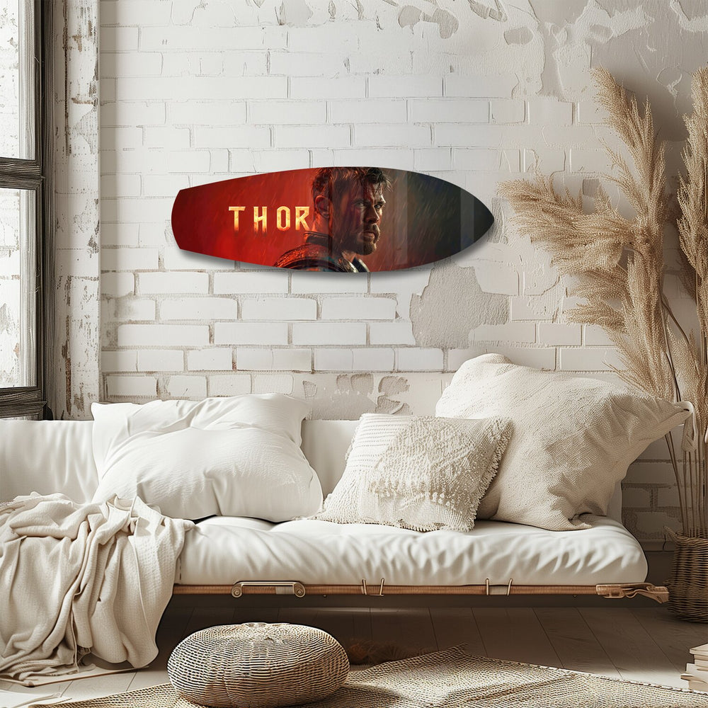 Nordic Hero Movie Poster Glass Wall Art.