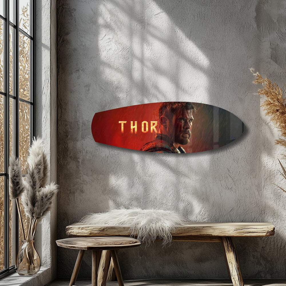 Nordic Hero Movie Poster Glass Wall Art.