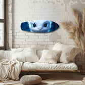 White Dragon Blue Eyes Glass Wall Art.