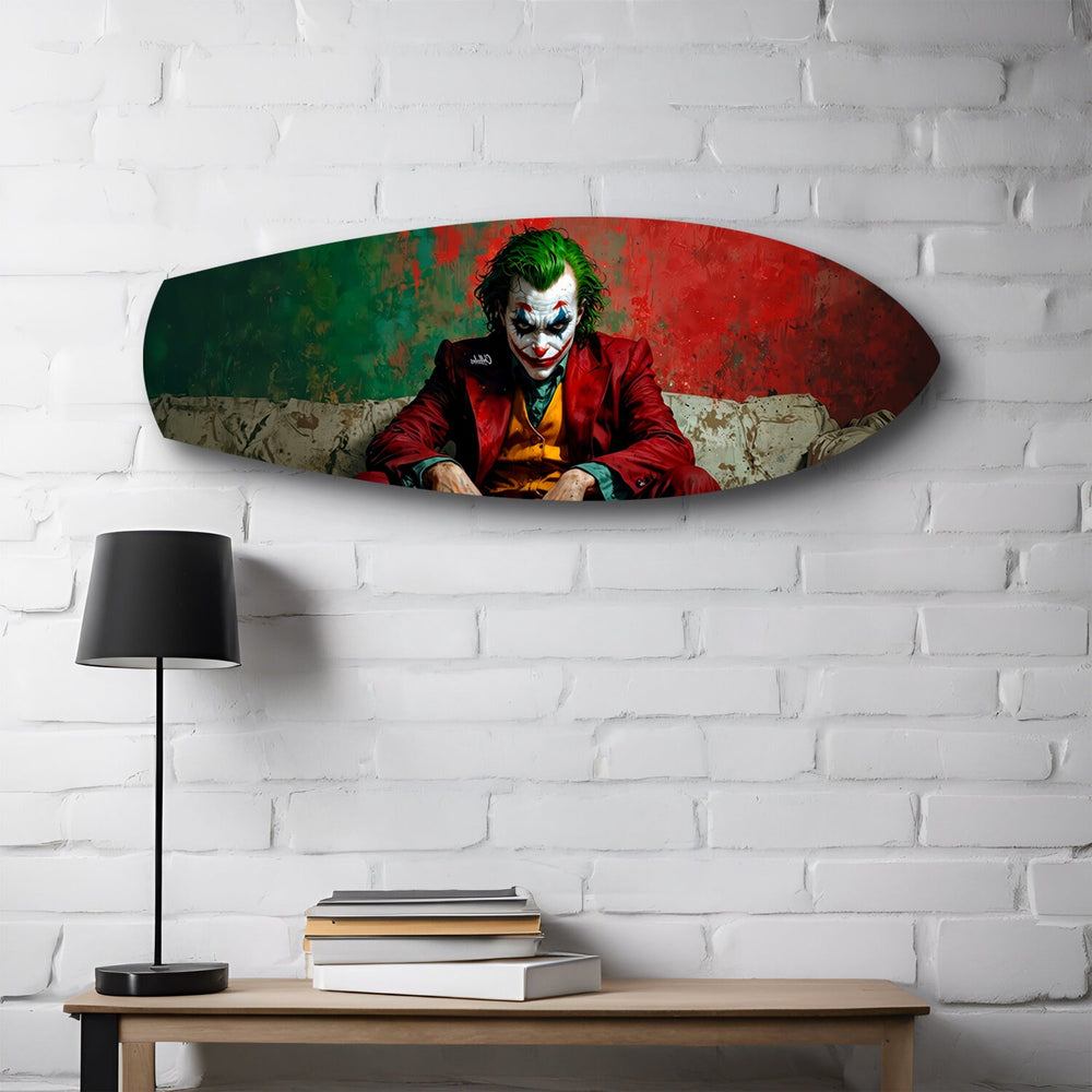 Sinister Clown Comic Pop Art Glass Wall Art.