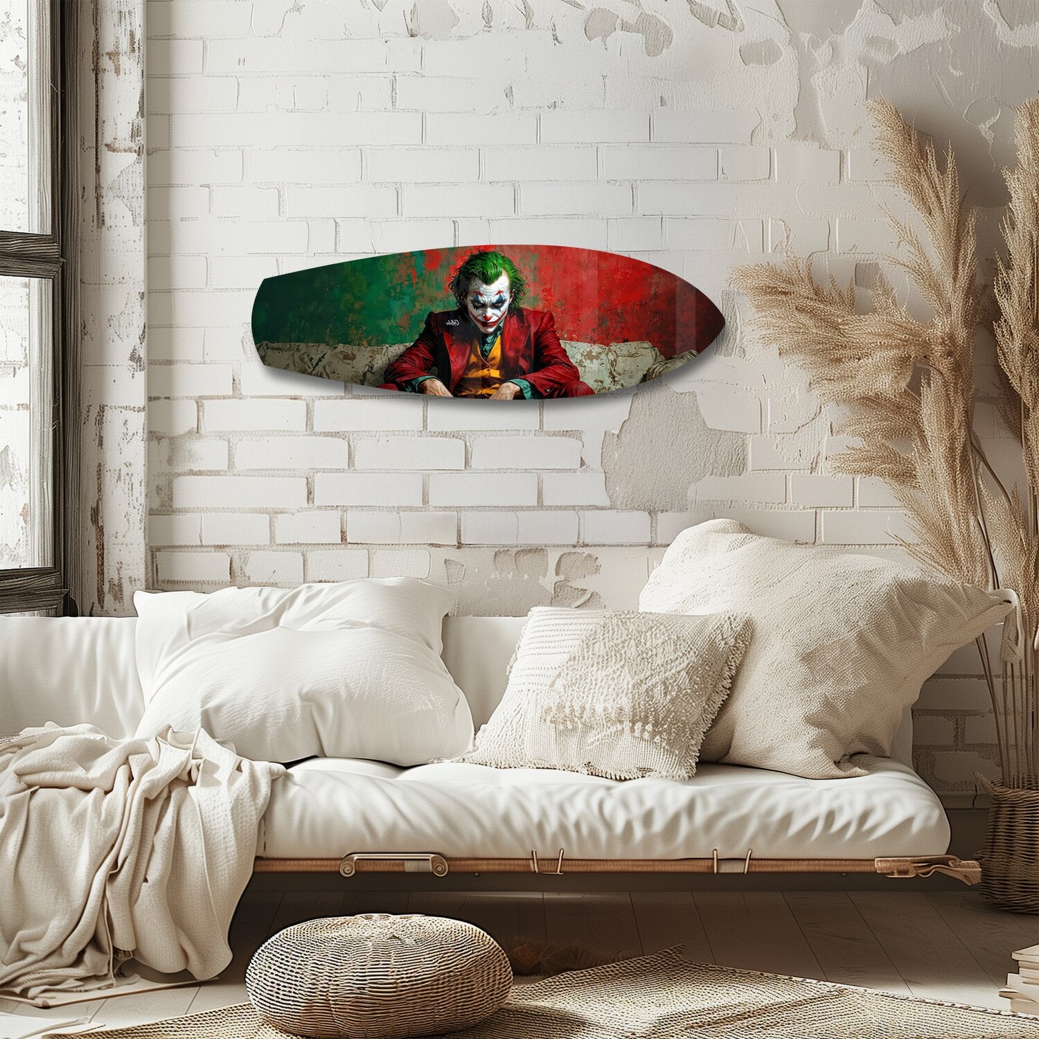 Sinister Clown Comic Pop Art Glass Wall Art.
