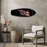 Flying Armored Superhero Glass Wall Art.