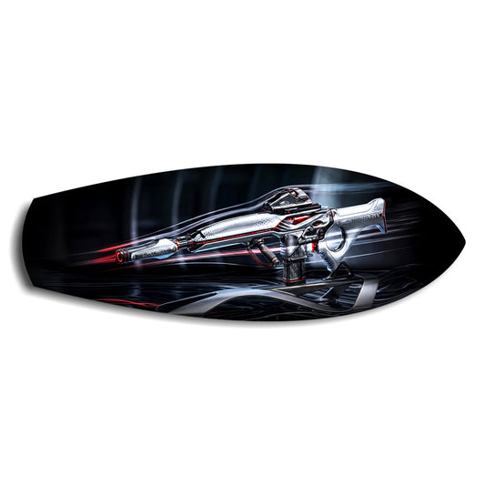 Futuristic Sci-Fi Rifle Glass Wall Art.