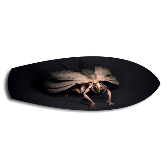 Dark Horned Creature Fantasy Glass Wall Art.