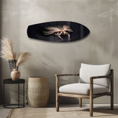 Dark Horned Creature Fantasy Glass Wall Art.