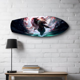 Anime Forest Warrior Woman Glass Wall Art.