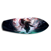 Anime Forest Warrior Woman Glass Wall Art.