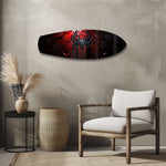 Red Spider Hero Emblem Glass Wall Art.