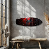 Red Spider Hero Emblem Glass Wall Art.