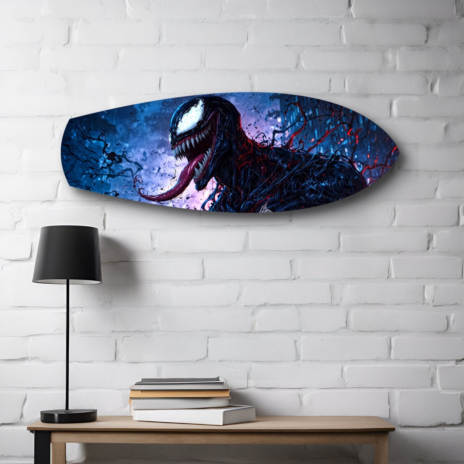Dark Symbiote Anti-Hero Glass Wall Art.