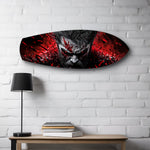 Brutal Warrior Bloody Portrait Glass Wall Art.