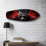 Brutal Warrior Bloody Portrait Glass Wall Art.
