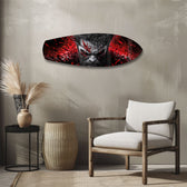 Brutal Warrior Bloody Portrait Glass Wall Art.