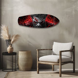 Brutal Warrior Bloody Portrait Glass Wall Art.