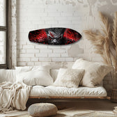 Brutal Warrior Bloody Portrait Glass Wall Art.