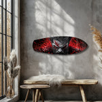 Brutal Warrior Bloody Portrait Glass Wall Art.