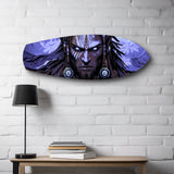 Tribal Chief Warrior Comic Glass Wall Art.