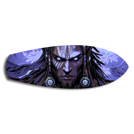 Tribal Chief Warrior Comic Glass Wall Art.