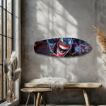 Crazy Mask Anti-Hero Comic Glass Wall Art.