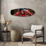 Anime Ninja Crimson Power Glass Wall Art.