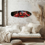 Anime Ninja Crimson Power Glass Wall Art.