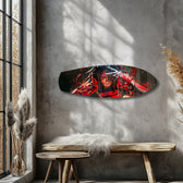 Anime Ninja Crimson Power Glass Wall Art.