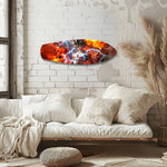 Anime Saiyan Warrior Fire Lightning Glass Wall Art.