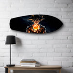 Anime Saiyan Glowing Sphere Glass Wall Art.